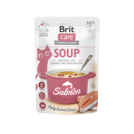 Brit Care Cat Soup with Salmon 75g