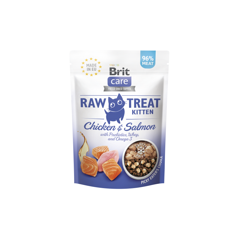 Brit Raw Treat Kitten 40 g - liofilizowany przysmak dla kociąt z probiotykami