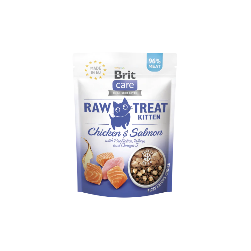 Brit Raw Treat Kitten 40 g - liofilizowany przysmak dla kociąt z probiotykami