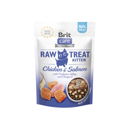 Brit Raw Treat Kitten 40 g - liofilizowany przysmak dla kociąt z probiotykami