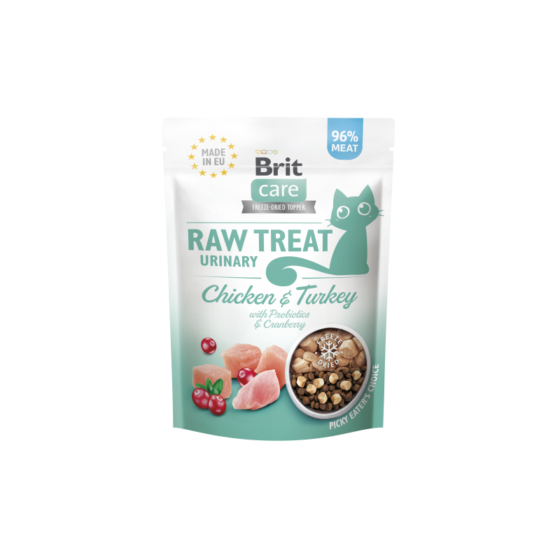 Brit Raw Treat Urinary 40 g - Liofilizowany przysmak z probiotykami dla kota