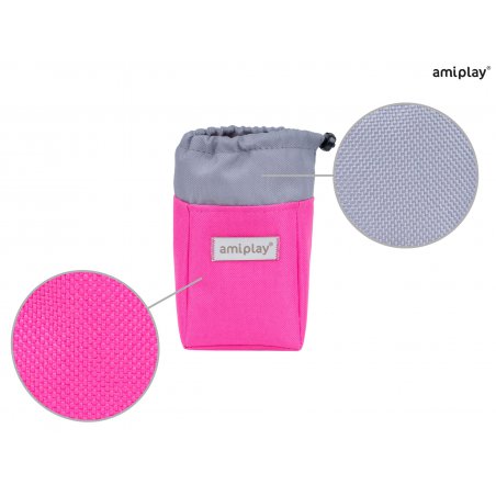 Amiplay Samba Torebka na przysmaki 8 x 6 x 10 cm różowa-5407