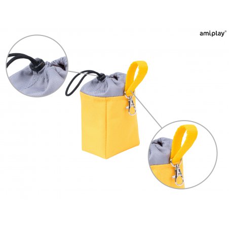 Amiplay Samba Torebka na przysmaki 8 x 6 x 10 cm żółta-5419
