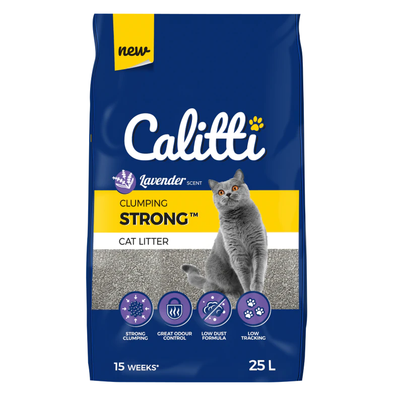 CALITTI CLUMPING STRONG LAVENDER 20 L - lawendowy żwirek bentonitowy