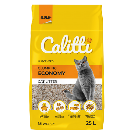 Calitti® ECONOMY 25L - Żwirek bentonitowy dla kota