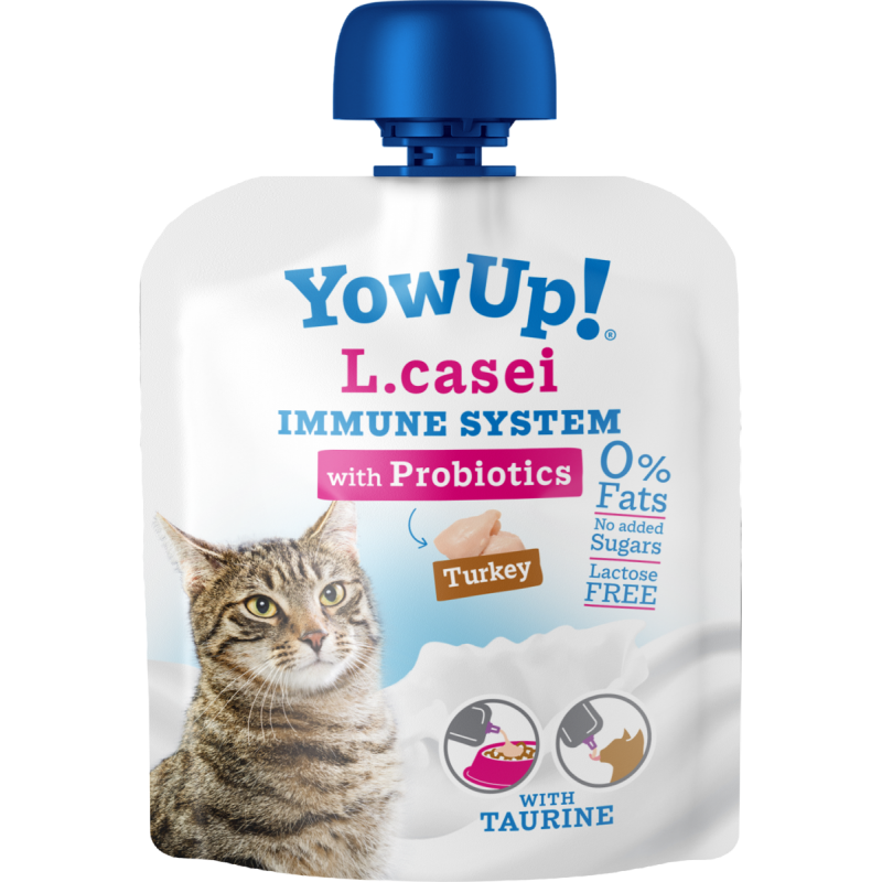 YOW UP! L.Casei Immune System PROBIOTYKI Jogurt dla KOTA z indykiem 85g