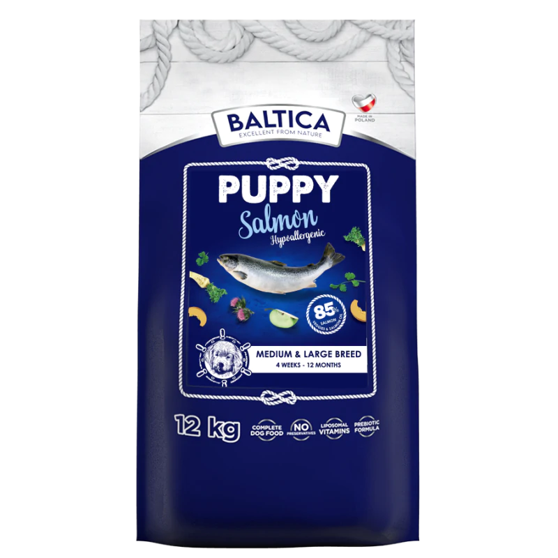 Baltica Puppy Salmon Hypoallergenic dla szczeniąt M/L 12 kg