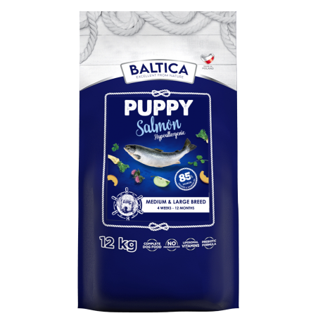 Baltica Puppy Salmon Hypoallergenic dla szczeniąt ras średnich i dużych 9 kg