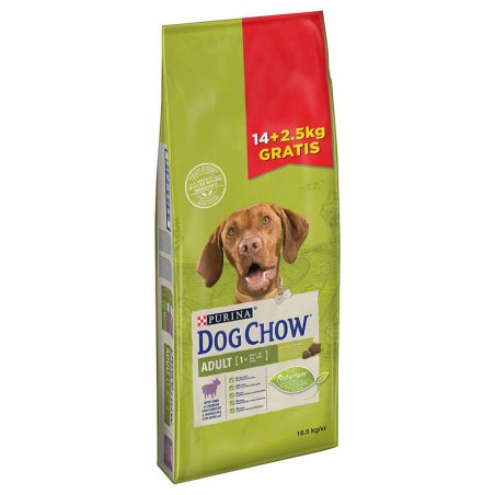 Purina Dog Chow Adult z Jagnięciną 14 + 2,5 kg GRATIS