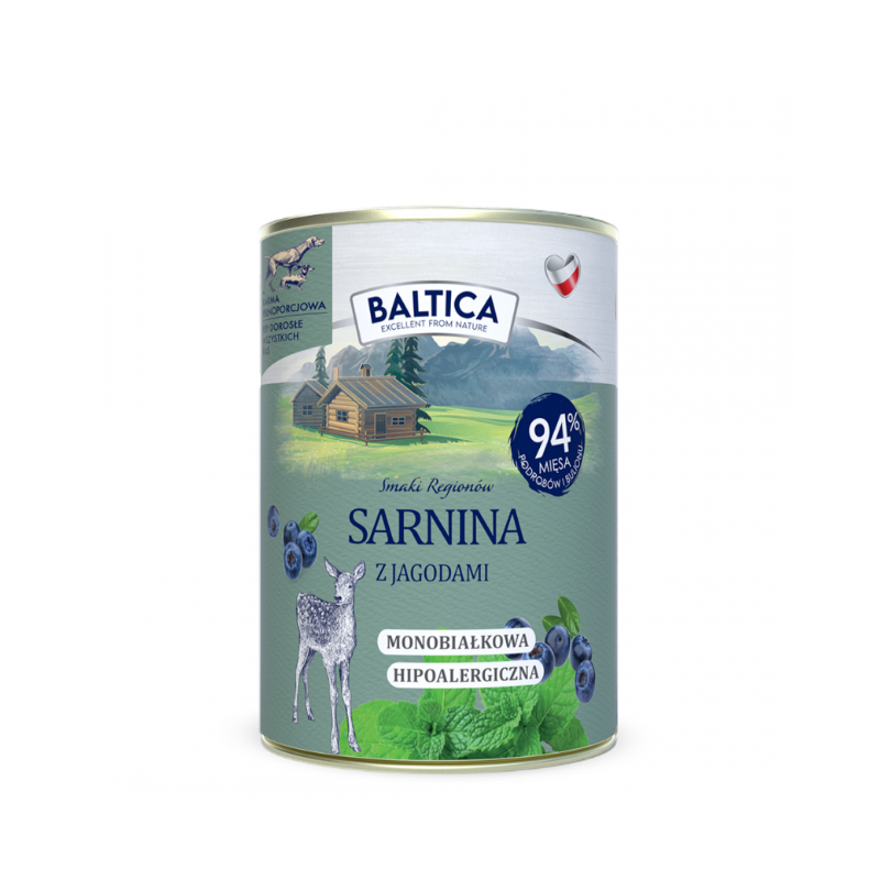 Baltica Mokra Karma Sarnina Z Jagodami 400g