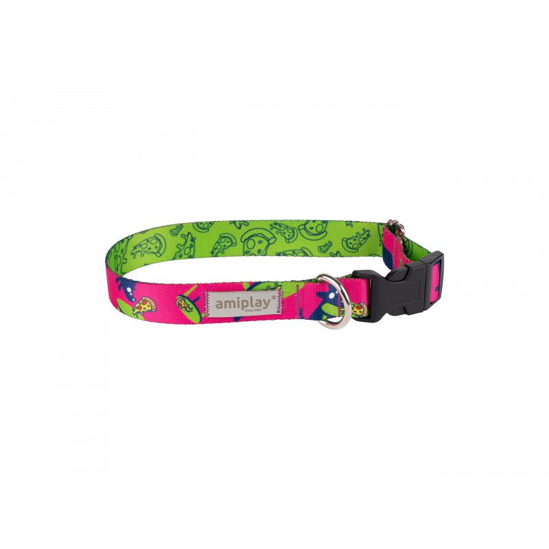 Amiplay Amik Obroża regulowana M 25-40 x 2 cm pizza