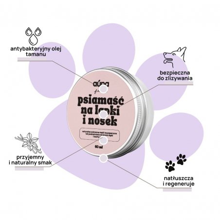 AUNA PSIAMAŚĆ naturalna ochronna maść na łapki i suchy nosek 30 ml-5914