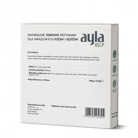 Recovery Food – Kurczak monobiałkowy 38 g (rekonwalescencja psy i koty) AYLA HELP-5927