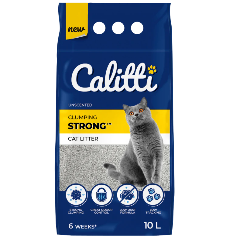 CALITTI CLUMPING STRONG 10 L - bezzapachowy żwirek bentonitowy