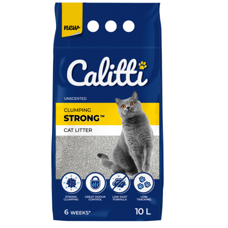 CALITTI CLUMPING STRONG 10 L - bezzapachowy żwirek bentonitowy