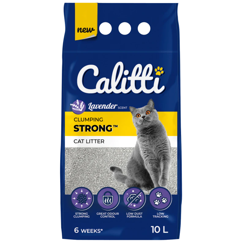 CALITTI CLUMPING STRONG LAVENDER 10 L - lawendowy żwirek bentonitowy