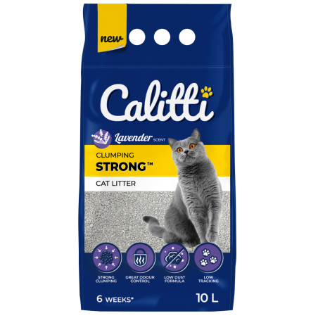 CALITTI CLUMPING STRONG LAVENDER 10 L - lawendowy żwirek bentonitowy