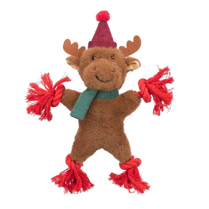 Xmas Renifer, zabawka, dla psa, plusz/sznur, 32 cm