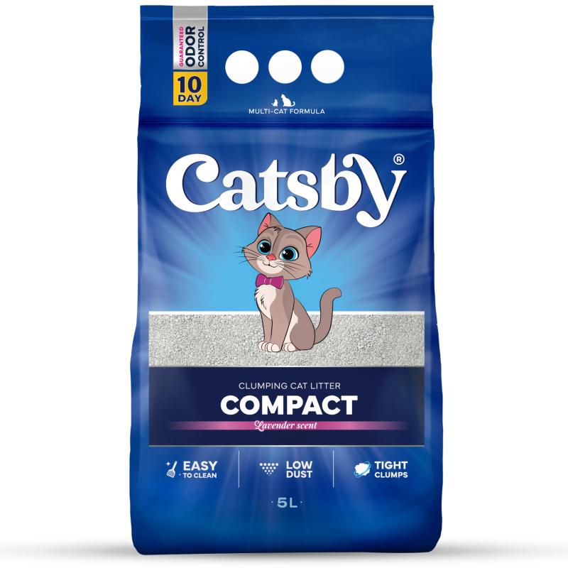 ŻWIREK BENTONITOWY CATSBY COMPACT LAVENDER 5 L