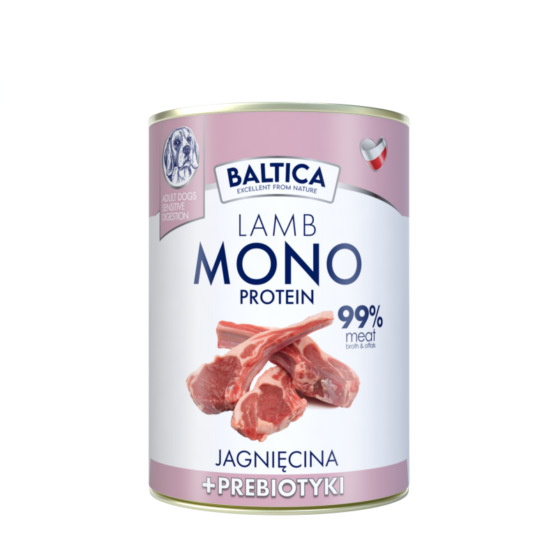 Baltica Karma Mokra Mono Jagnięcina Z Prebiotykami 400g