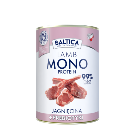 Baltica Karma Mokra Mono Jagnięcina Z Prebiotykami 400g