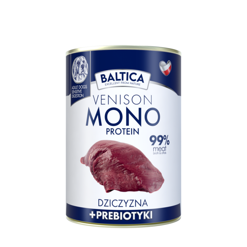 Baltica Karma Mokra Mono Dziczyzna Z Prebiotykami 400g