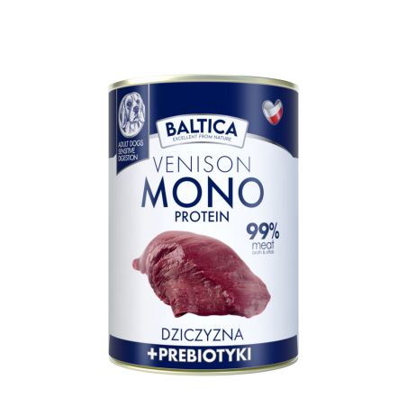 Baltica Karma Mokra Mono Dziczyzna Z Prebiotykami 400g