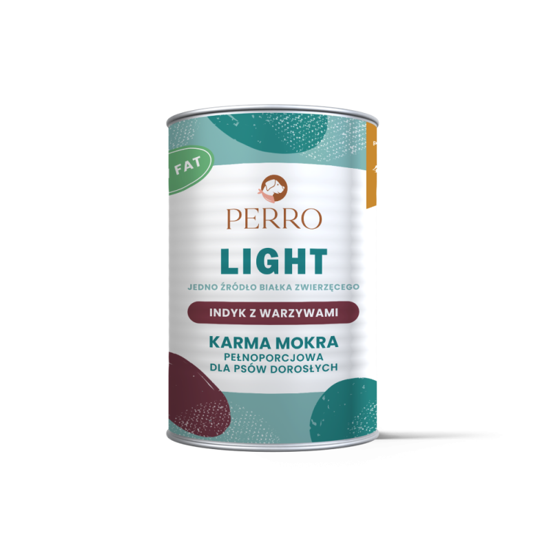 LIGHT Karma mokra mono Indyk z warzywami – dla psów dorosłych 400g
