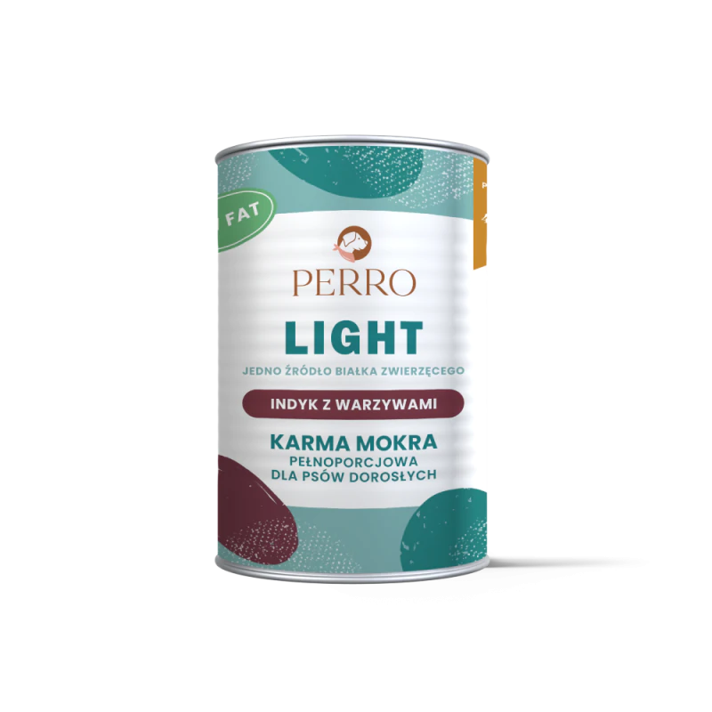 LIGHT Karma mokra mono Indyk z warzywami – dla psów dorosłych 400g