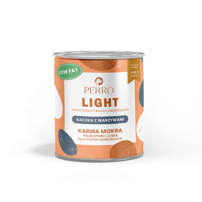 LIGHT Karma mokra Kaczka z warzywami mono dla psów dorosłych 800g