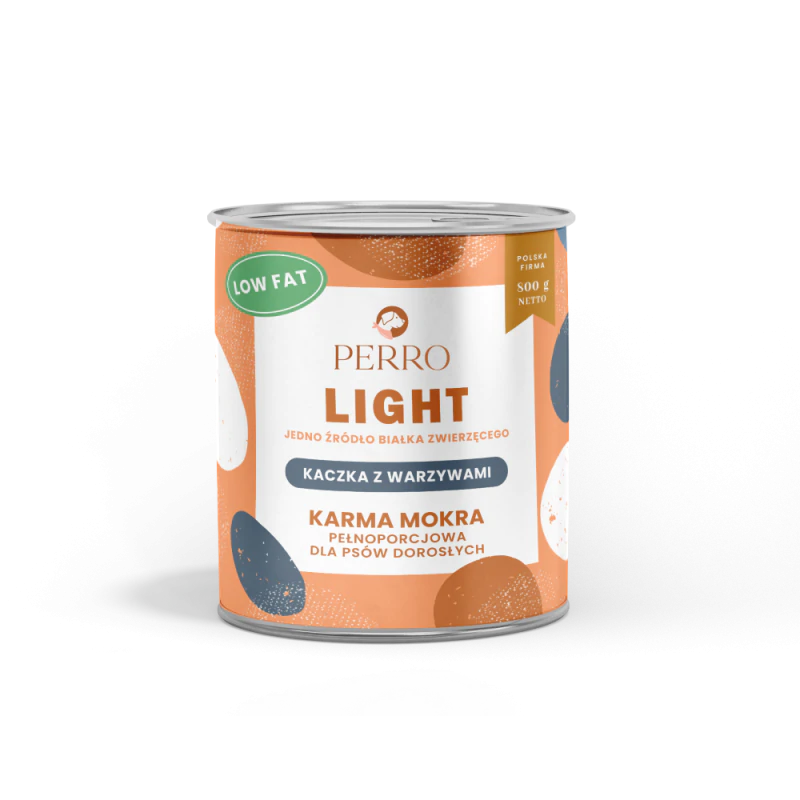 LIGHT Karma mokra Kaczka z warzywami mono dla psów dorosłych 800g