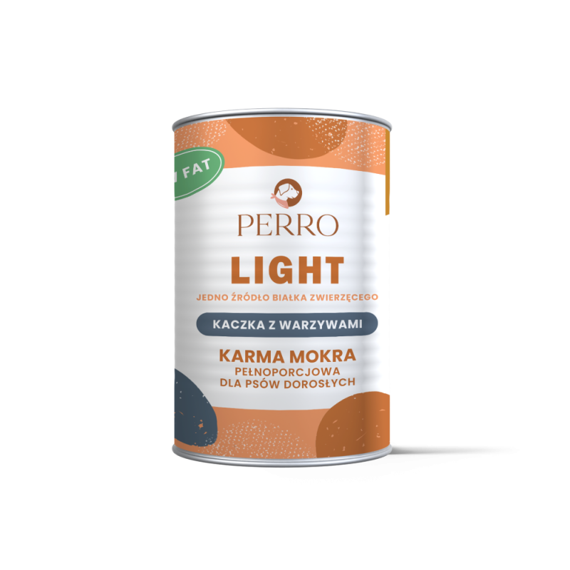 LIGHT Karma mokra Kaczka z warzywami mono dla psów dorosłych 400g
