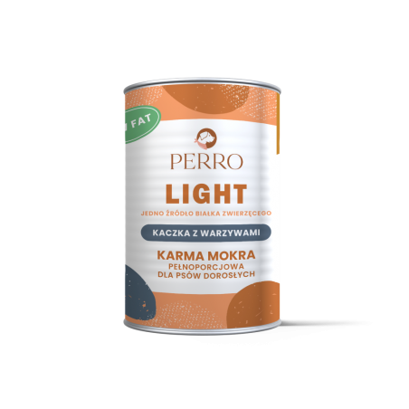 LIGHT Karma mokra Kaczka z warzywami mono dla psów dorosłych 400g