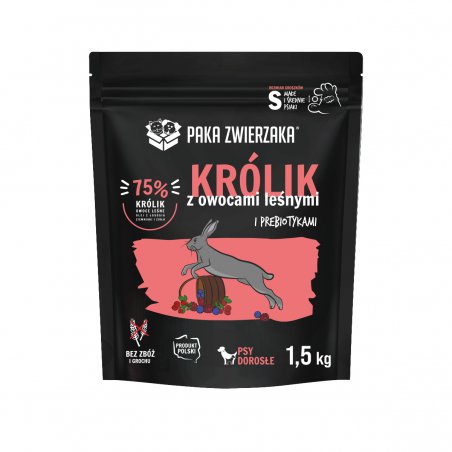 Paka Zwierzaka Królik z owocami leśnymi “S” 1,5 kg