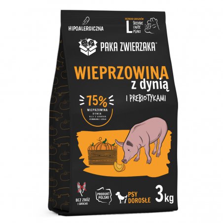 Paka Zwierzaka Wieprzowina z dynią “L” 3 kg