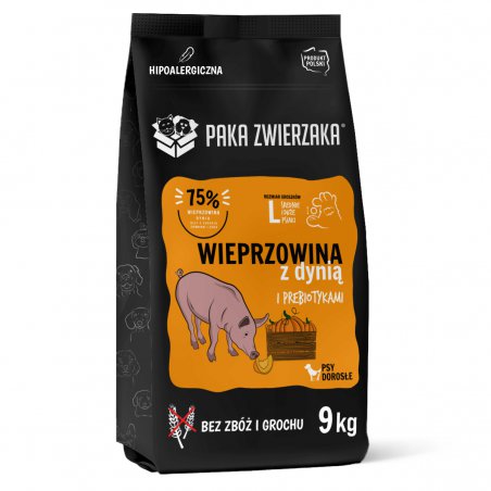 Paka Zwierzaka Wieprzowina z dynią “L” 9 kg-6285