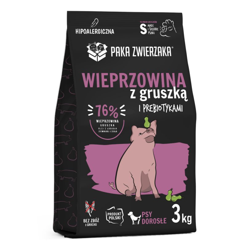 Paka Zwierzaka Wieprzowina z gruszką “S” 3 kg