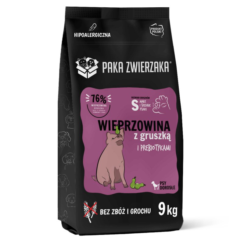 Paka Zwierzaka Wieprzowina z gruszką “S” 9 kg