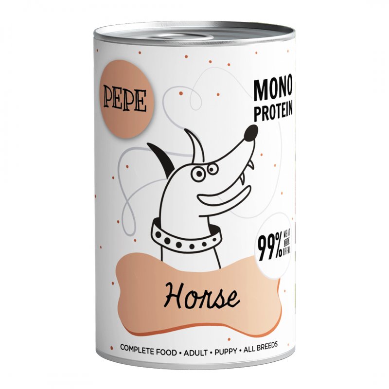 PEPE MONO PROTEIN Horse (konina) karma mokra dla psa 400g