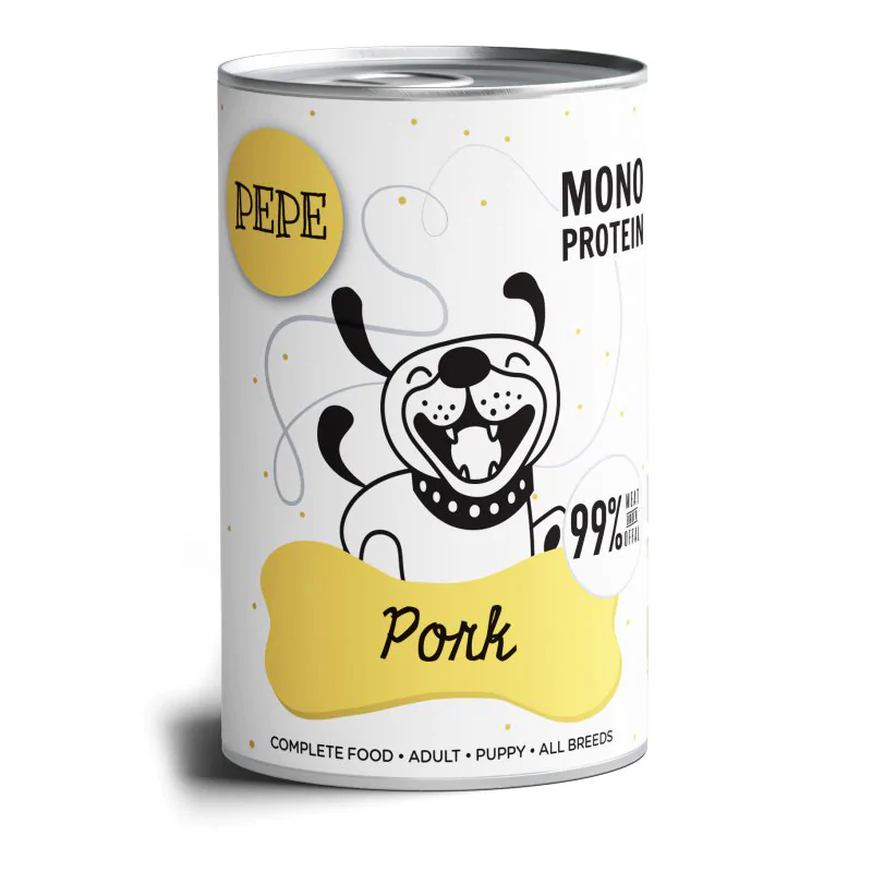 PEPE MONO PROTEIN Pork (wieprzowina) karma mokra dla psa 400g