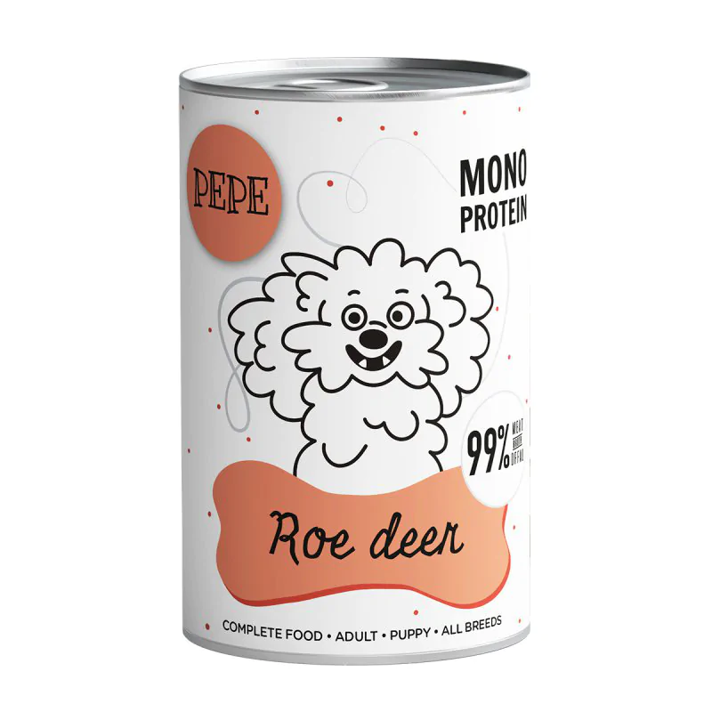 PEPE MONO PROTEIN Roe Deer (sarna) karma mokra dla psa 400g
