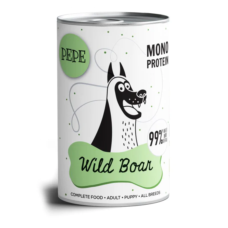 PEPE MONO PROTEIN Wild Boar karma mokra dla psa (dziczyzna) 400g