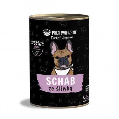 Seven’th Heaven Schab ze śliwką (Pork&Plum) karma mokra dla psa 400g