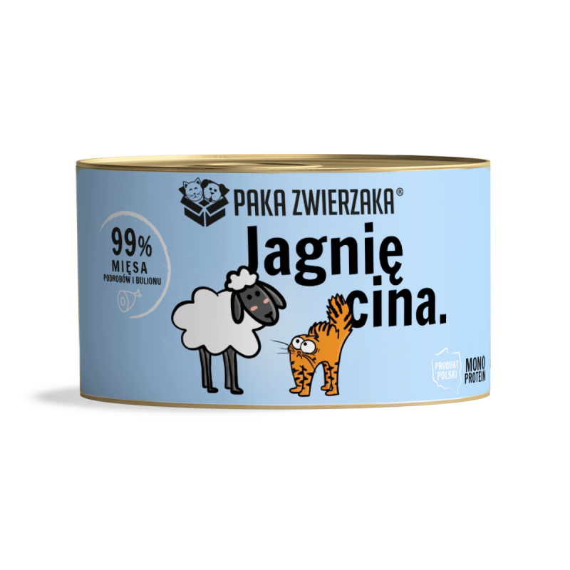 PAKA ZWIERZAKA Karma mokra dla kota Jagnięcina 200g