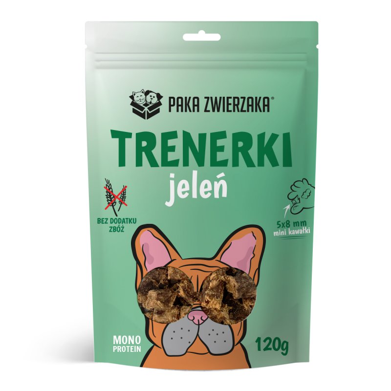 PAKA ZWIERZAKA Trenerki monoproteinowe Jeleń 120g