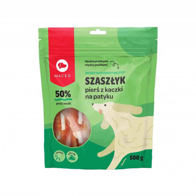 MACED SZASZŁYK PIERŚ Z KACZKI NA PATYKU 500G