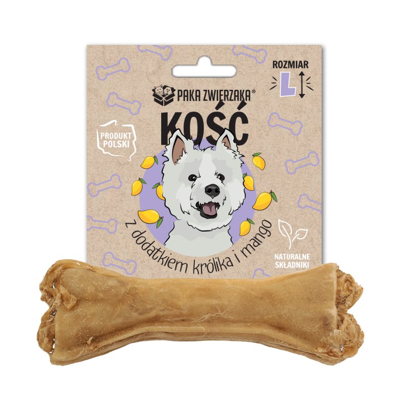 PAKA ZWIERZAKA kość z dodatkiem królika i mango L 13,5 cm
