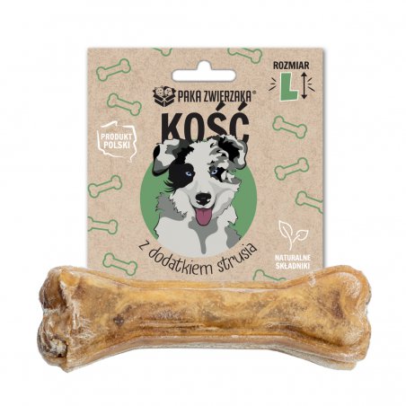 PAKA ZWIERZAKA kość z dodatkiem strusia L 13,5 cm