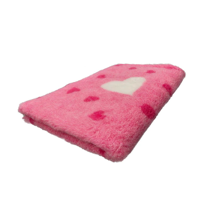 Legowisko Dry Bed 100x75 cm Różowe serca 28 mm