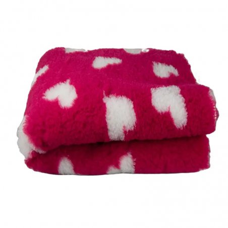 Legowisko Dry Bed 100x75 cm Fuksja w serca 28 mm